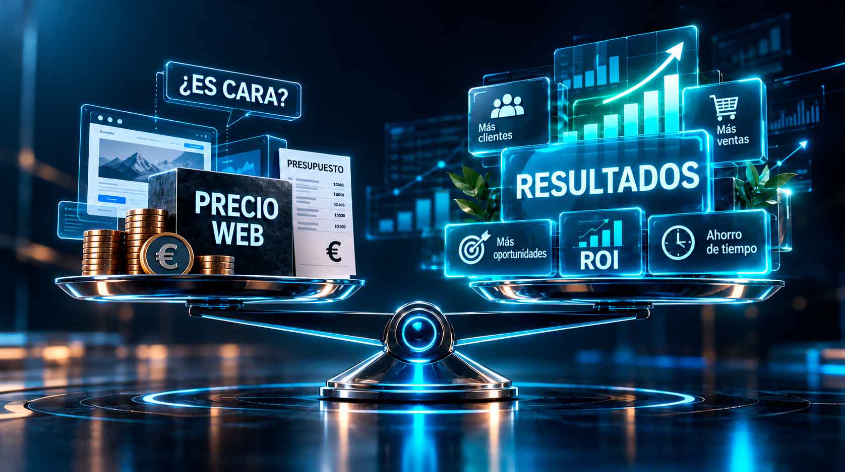 Precio de una página web profesional y su rentabilidad para una empresa.